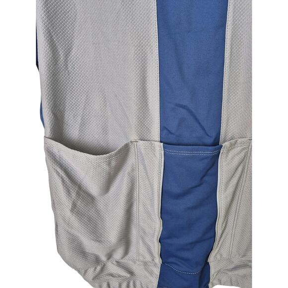 Nike Cycling Bicycle Vest Fit Dry Mens Large Gray Blue Full Zip Pocketed NWT - Picture 5 of 7